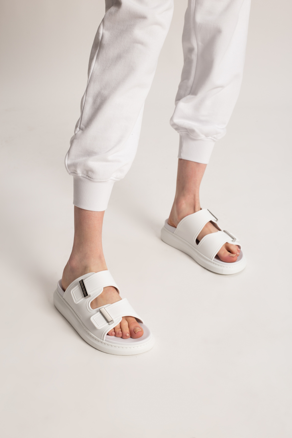Alexander McQueen Slides with logo | SchaferandweinerShops